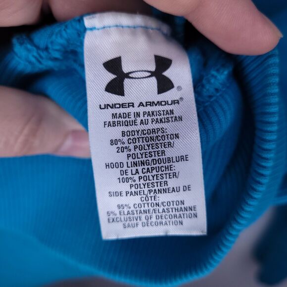 Under Armour Storm Hoodie Mens Large Blue Fleece Loose Fit - Picture 11 of 12